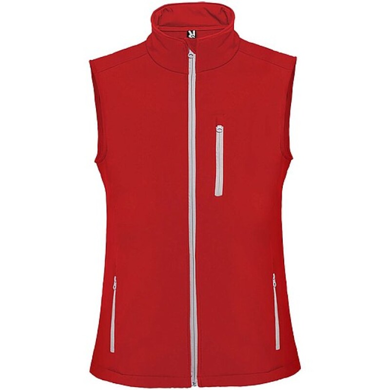 Unisex softshellová vesta, ROLY NEVADA, červená, vel. S