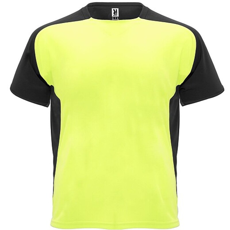 Unisex tričko Roly Bugatti, fluorescenční zelená, velikost M