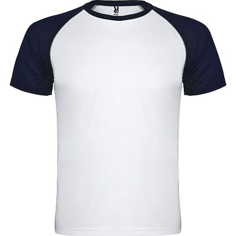 Unisex tričko Roly Indianapolis, bílá/černá, velikost S