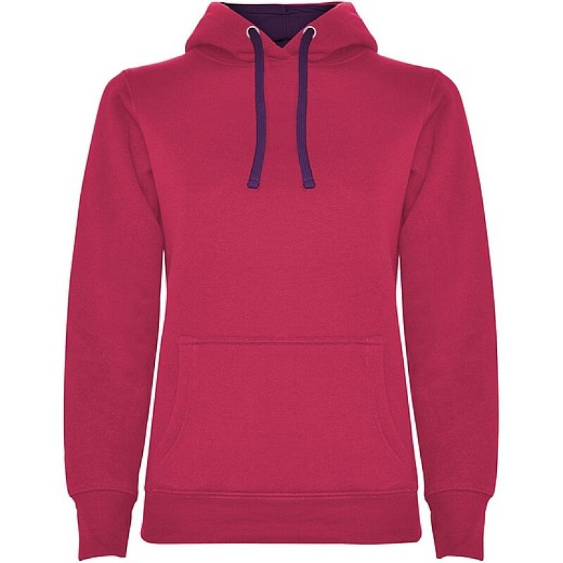 Dámská mikina ROLY URBAN, tmavě růžová s fialovými doplňky, S