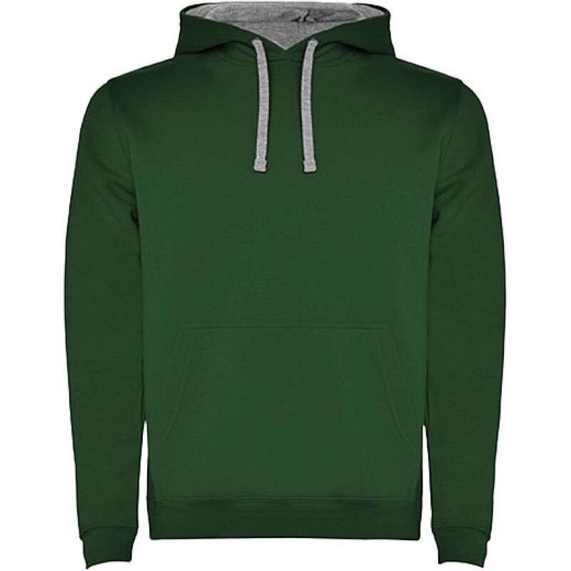 Pánská mikina s kapucí ROLY URBAN, zelená s šedými doplňky, 3XL