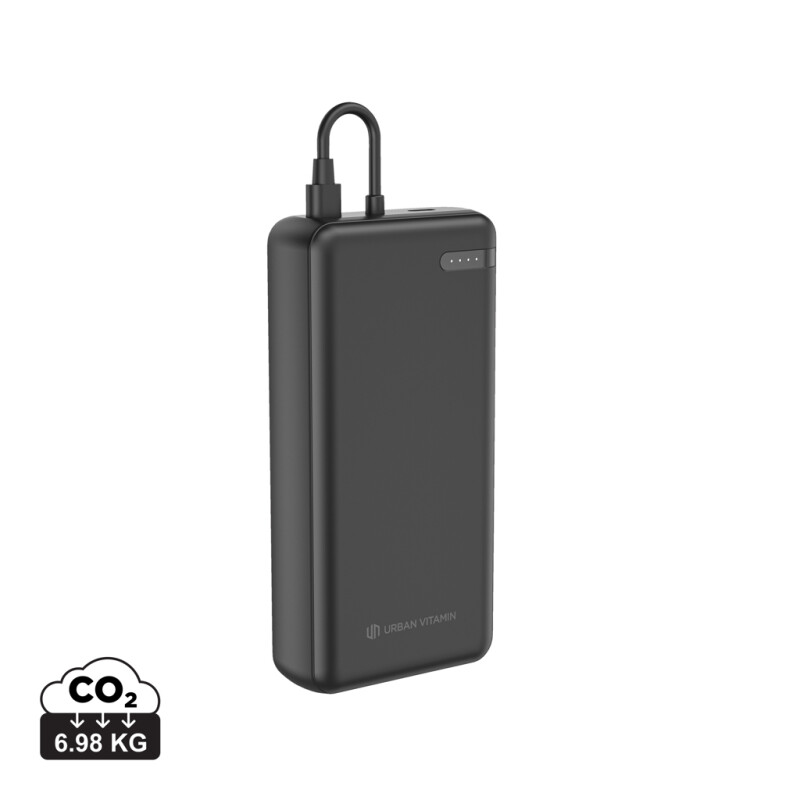 Urban Vitamin PD powerbanka z RCS recyklovaného plastu 20000mAh 20W, černá