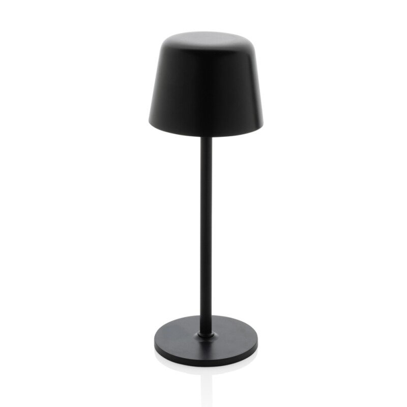 USB dobíjecí stolní lampa z RCS recyklovaného plastu, černá