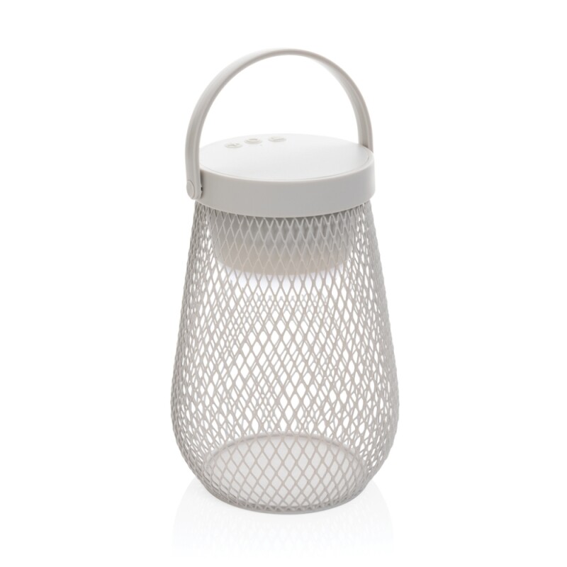 USB dobíjecí stolní lampa z RCS recyklovaného plastu, šedá