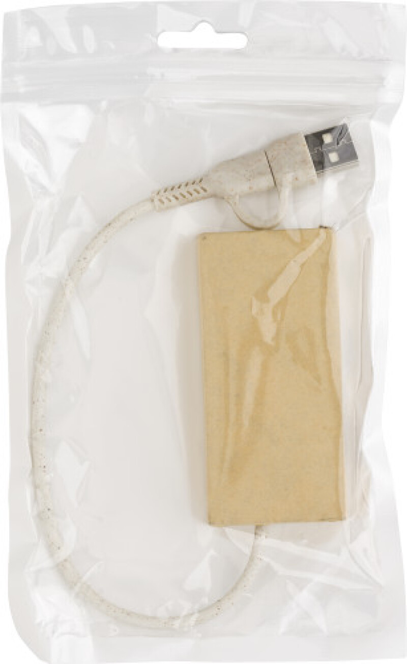 USB hub s bambusovým povrchem