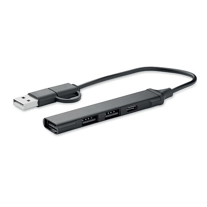 USB rozbočovač se 4 porty, černá