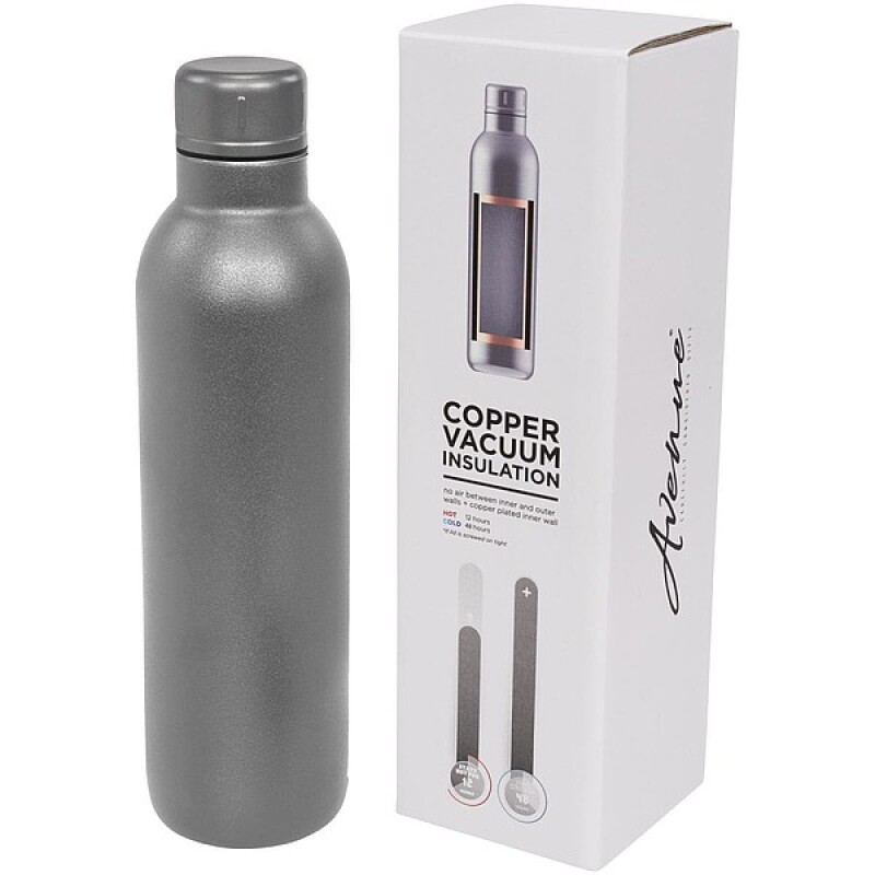 Vakuová sportovní termoska Thor 510 ml s měděnou izolací, stříbrná