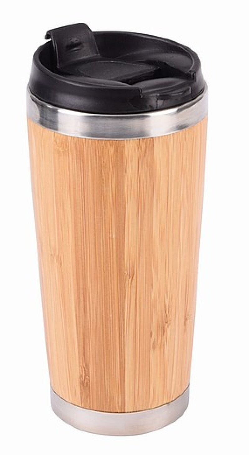 Vakuový termohrnek TAKE BAMBOO, hnědý