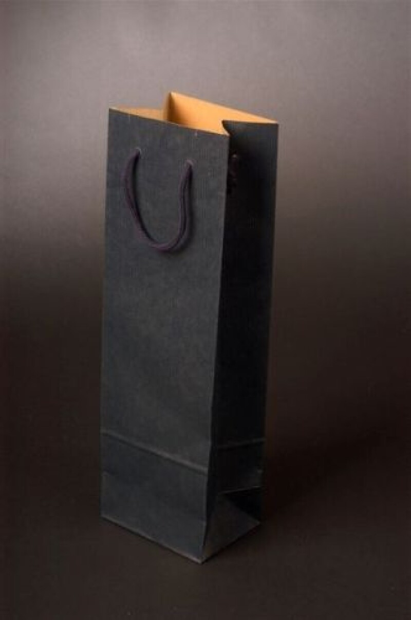 VINNIE Papírová taška na láhev vína 12 x 40 x 9 cm, modrá