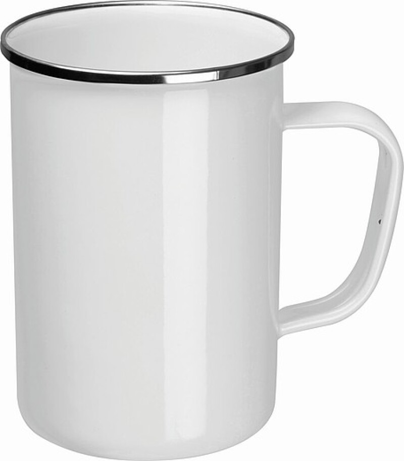 Vysoký plecháček, 550ml, bílý