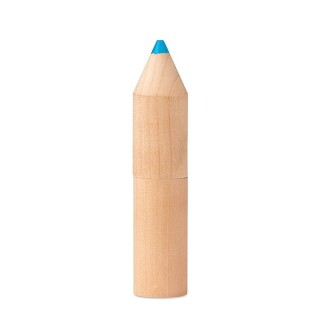 6 pastelek v dřevěné krabičce ve tvaru pastelky