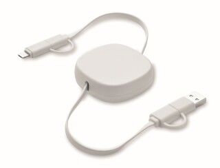 60W svinovací nabíjecí kabel, bílá