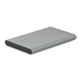 Hliníková powerbanka 4000mAh, šedá