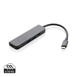 Hub s HDMI vstupem, recyklovaný hliník