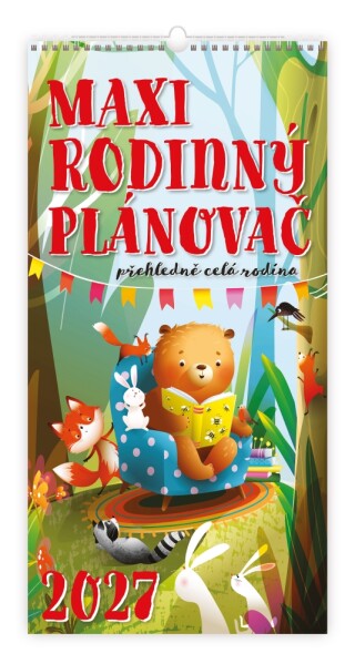 Rodinný plánovač 2027, měsíční nástěnný kalendář