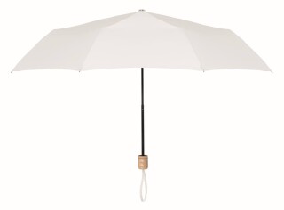 Manuální skládací deštník, 3-dílná konstrukce, pr.99cm, bílý