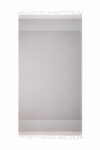 Hamam exclusive plážová osuška 90x170 cm, 365 g, šedá/bílá