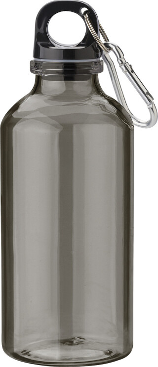MIGGU Průhledná láhev na vodu z RPET, 400 ml, černá