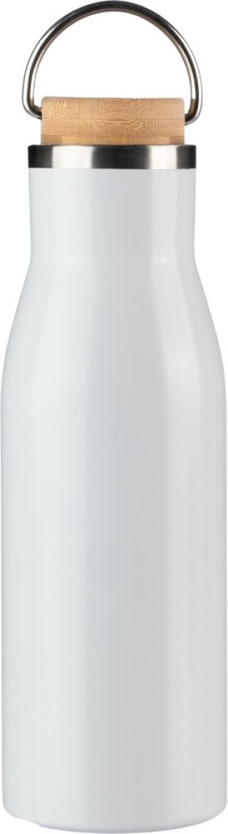 Láhev na pití z nerezové oceli, 500 ml, bílá