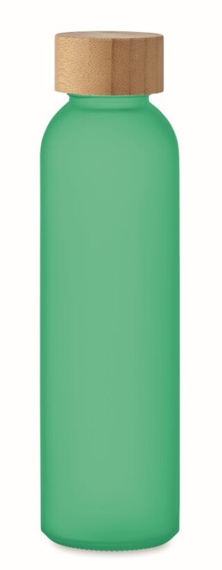 Skleněná láhev na pití, 500ml, matný povrch, zelená