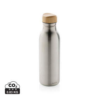 Láhev na pití z recyklované oceli, 600ml, stříbrná