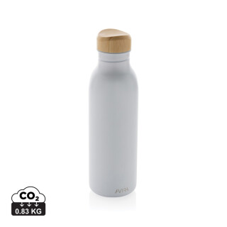 Láhev na pití z recyklované oceli, 600ml, bílá