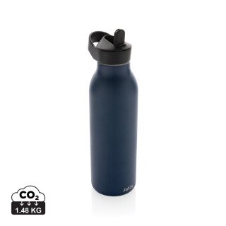 Termo láhev na pití s brčkem, 500ml, námořní modrá