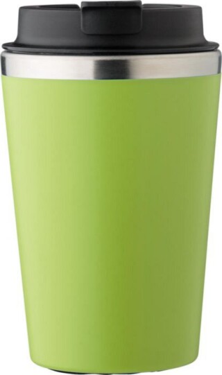 MARON Cestovní hrnek z nerezové oceli a PP, 350 ml, světle zelená