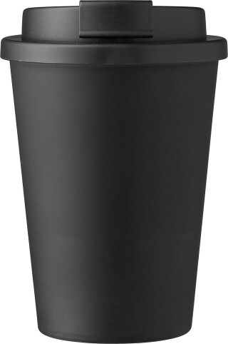 Plastový kelímek s víčkem na pití, 350ml, černý