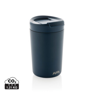 Nerezový hrnek s víčkem, 300 ml, námořní modrá