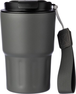 EVREN Nerezový dvoustěnný hrnek, 320 ml, šedá