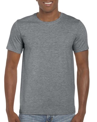 Triko GILDAN SOFTSTYLE ADULT T-SHIRT 153g, tmavě šedý melír, M