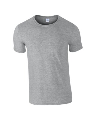 Triko GILDAN SOFTSTYLE ADULT T-SHIRT 153g, světle šedý melír, 5XL