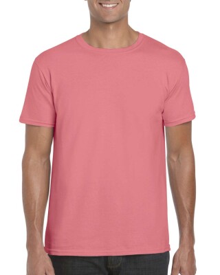 Triko GILDAN SOFTSTYLE ADULT T-SHIRT 153g, korálově červená, L