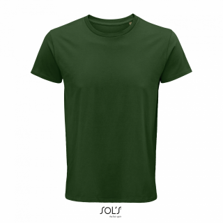 Pánské tričko SOLS CRUSADER MEN - ROUND-NECK FITTED JERSEY T-SHIRT, tmavě zelená, S