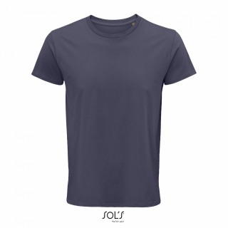 Pánské tričko SOLS CRUSADER MEN - ROUND-NECK FITTED JERSEY T-SHIRT, modrošedá, XS