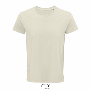Pánské tričko SOLS CRUSADER MEN - ROUND-NECK FITTED JERSEY T-SHIRT, krémová, S