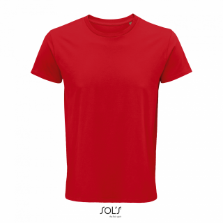 Pánské tričko SOLS CRUSADER MEN - ROUND-NECK FITTED JERSEY T-SHIRT, červená, M