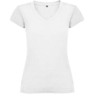 Dámské tričko s krátkým rukávem a výstřihem do V, ROLY VICTORIA, bílá, vel. 3XL