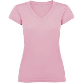 Dámské tričko s krátkým rukávem a výstřihem do V, ROLY VICTORIA, světle růžová, vel. 3XL