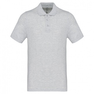 Pánské polotriko KARIBAN SHORT-SLEEVED PIQUÉ POLO SHIRT, světle šedá, S