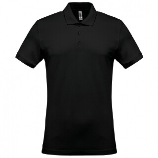 Pánské polotriko KARIBAN SHORT-SLEEVED PIQUÉ POLO SHIRT, černá, S