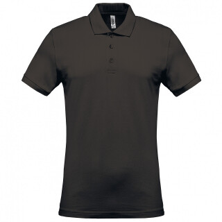 Pánské polotriko KARIBAN SHORT-SLEEVED PIQUÉ POLO SHIRT, tmavě šedá, 4XL