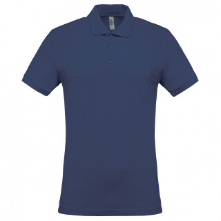 Pánské polotriko KARIBAN SHORT-SLEEVED PIQUÉ POLO SHIRT, tmavě modrá, 2XL