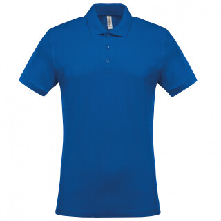 Pánské polotriko KARIBAN SHORT-SLEEVED PIQUÉ POLO SHIRT, královská modrá, 3XL