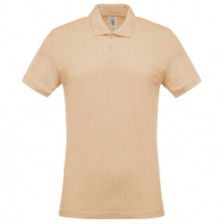 Pánské polotriko KARIBAN SHORT-SLEEVED PIQUÉ POLO SHIRT, béžová, 3XL