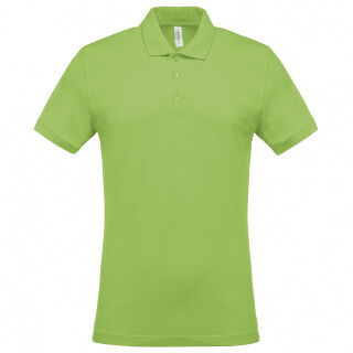 Pánské polotriko KARIBAN SHORT-SLEEVED PIQUÉ POLO SHIRT, světle zelená, 4XL