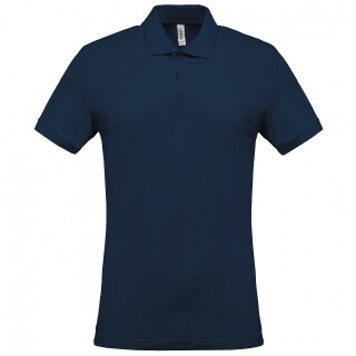 Pánské polotriko KARIBAN SHORT-SLEEVED PIQUÉ POLO SHIRT, námořní modrá, XL