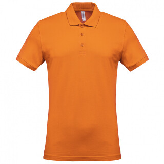 Pánské polotriko KARIBAN SHORT-SLEEVED PIQUÉ POLO SHIRT, oranžová, 4XL