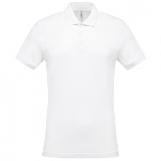 Pánské polotriko KARIBAN SHORT-SLEEVED PIQUÉ POLO SHIRT, bílá, XL